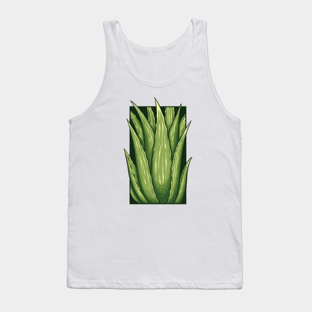 Vintage doodle illustration of Aloe vera Tank Top by Wahyuwm48